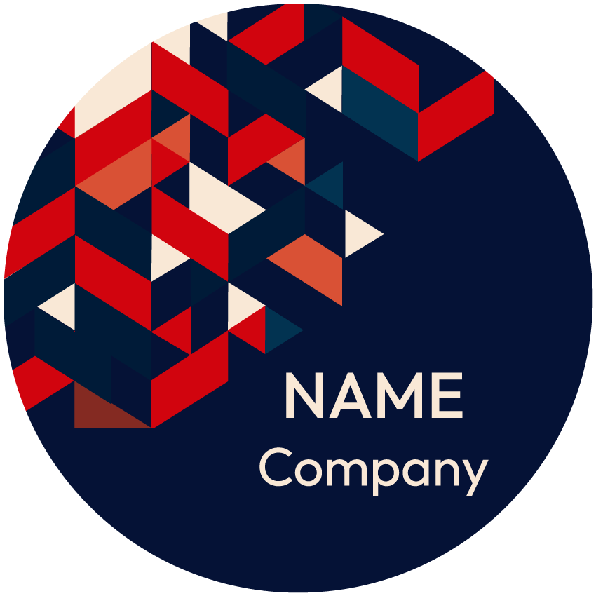 Custom round badges 56mm